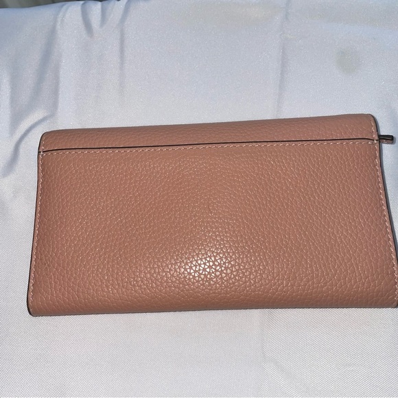 Tory Burch Britten Smartphone Wallet Pink Pebbled Leather Gold Hardware - Picture 9 of 11